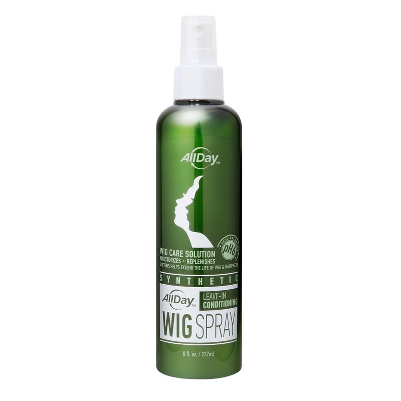 AllDay Locks Synthetic Wig Spray (8 oz) | Revitalizing & Refreshing Leave-In Conditioner | Smoothens, Detangles & Nourishes | Cleanses, Softens and Revitalizes Synthetic Hair | 8 oz - Image 1