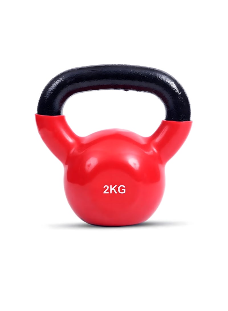 H PRO HM Sports 2kg Vinyl Coated Kettlebell |Ideal for Cardio and Strength Training - Image 1