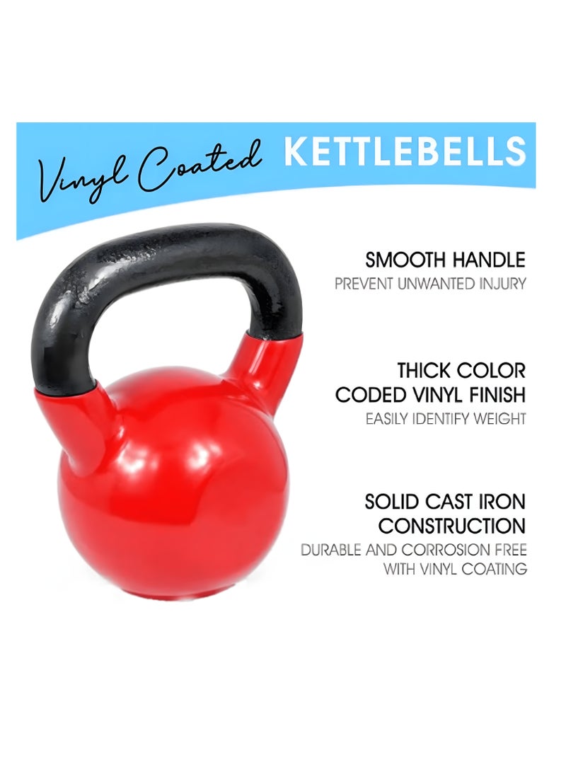 H PRO HM Sports 2kg Vinyl Coated Kettlebell |Ideal for Cardio and Strength Training - Image 3
