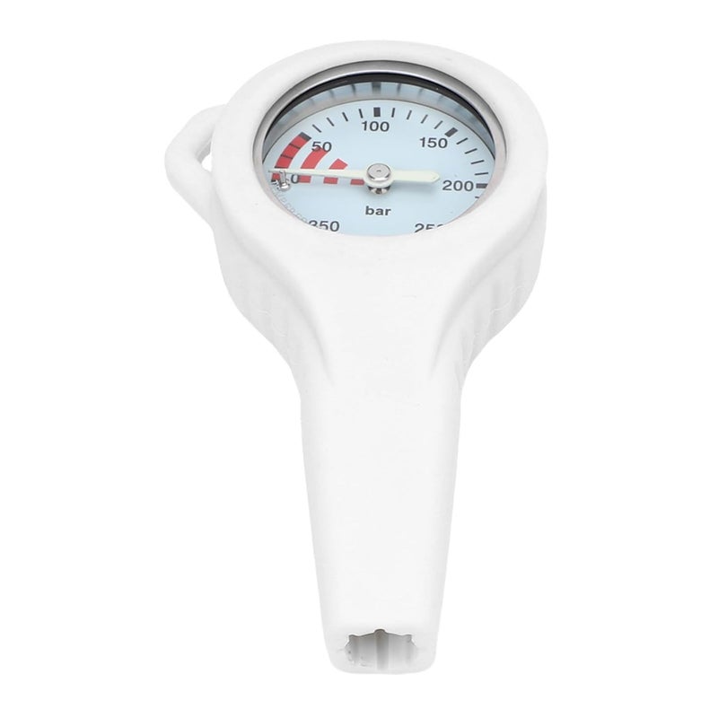 Sorandy Luminous BCD Steel Dial Metal Dive Pressure Meter, Underwater Diving Pressure Meter, Accurate Residuum Core Divers, Ideal for Diving (White) - Image 3