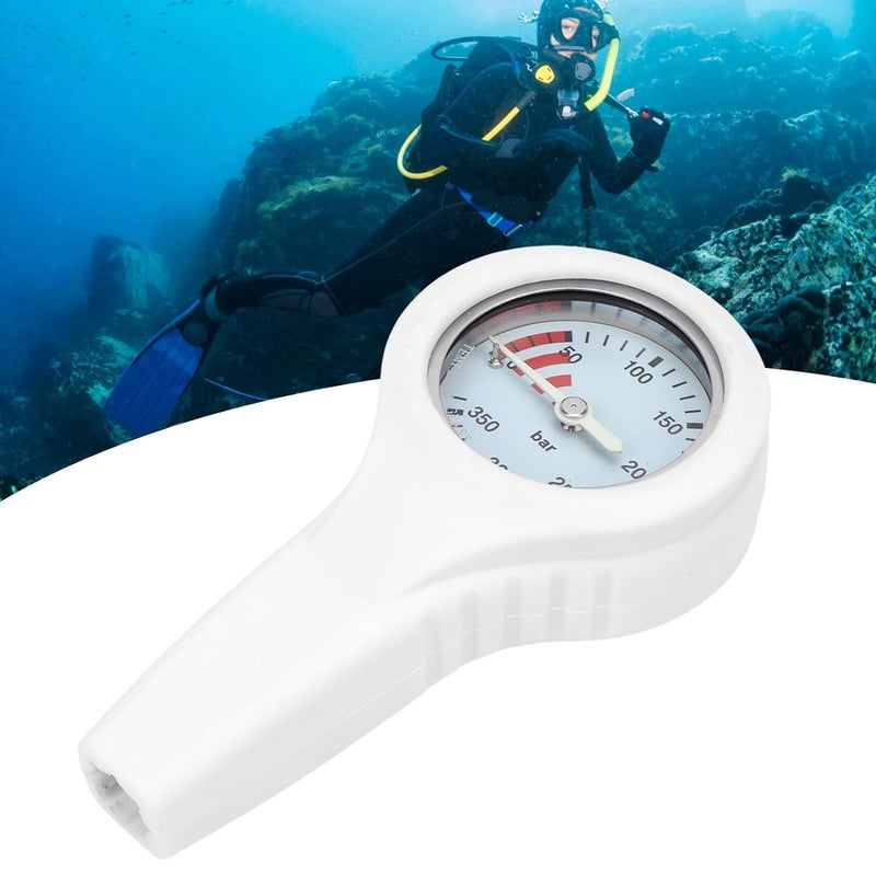 Sorandy Luminous BCD Steel Dial Metal Dive Pressure Meter, Underwater Diving Pressure Meter, Accurate Residuum Core Divers, Ideal for Diving (White) - Image 4
