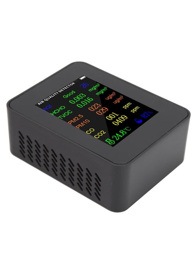 Thoraya - Air Quality Monitor Carbon Dioxide Detector Accurate Tester for CO CO2 PM2.5 TVOC HCHO Temperature Humidity Alarm Mode Black - Image 1