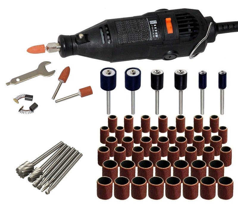 Digital Craft Digital Craft Die Grinder Mini Drill Hand Carving Drill Drilling Machine Electric Abrasive Tool for Power Drill Accessories 51pc Drum Sanding Kit HSS Routing Router Bits Burr Rotary Tools - Image 1