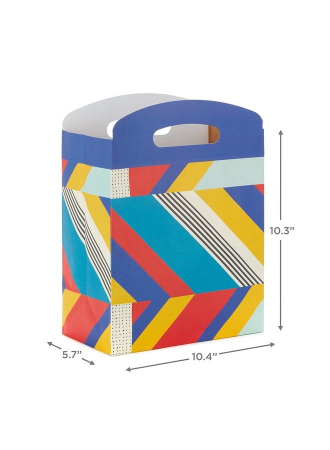 Hallmark Large Self Sealing Gift Bags With Handles (4 Bags 2 Designs: Colorful Geometric Happy Birthday") For Kids Adults Celebrations - Image 4