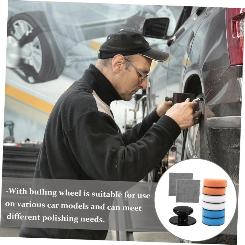 Replacement Car Waxing Sponge Kit With Washable Buffing Pads For Efficient Detailing And Polishing Ergonomic Design Suitable For All Vehicle Types - Image 4