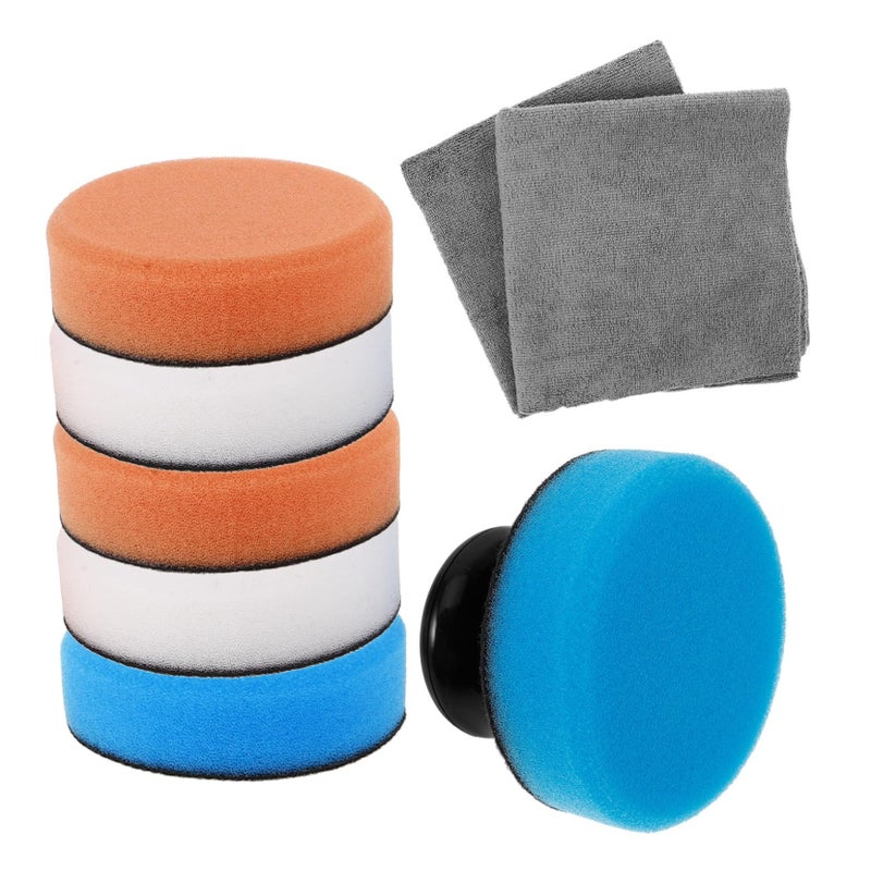 Replacement Car Waxing Sponge Kit With Washable Buffing Pads For Efficient Detailing And Polishing Ergonomic Design Suitable For All Vehicle Types - Image 2