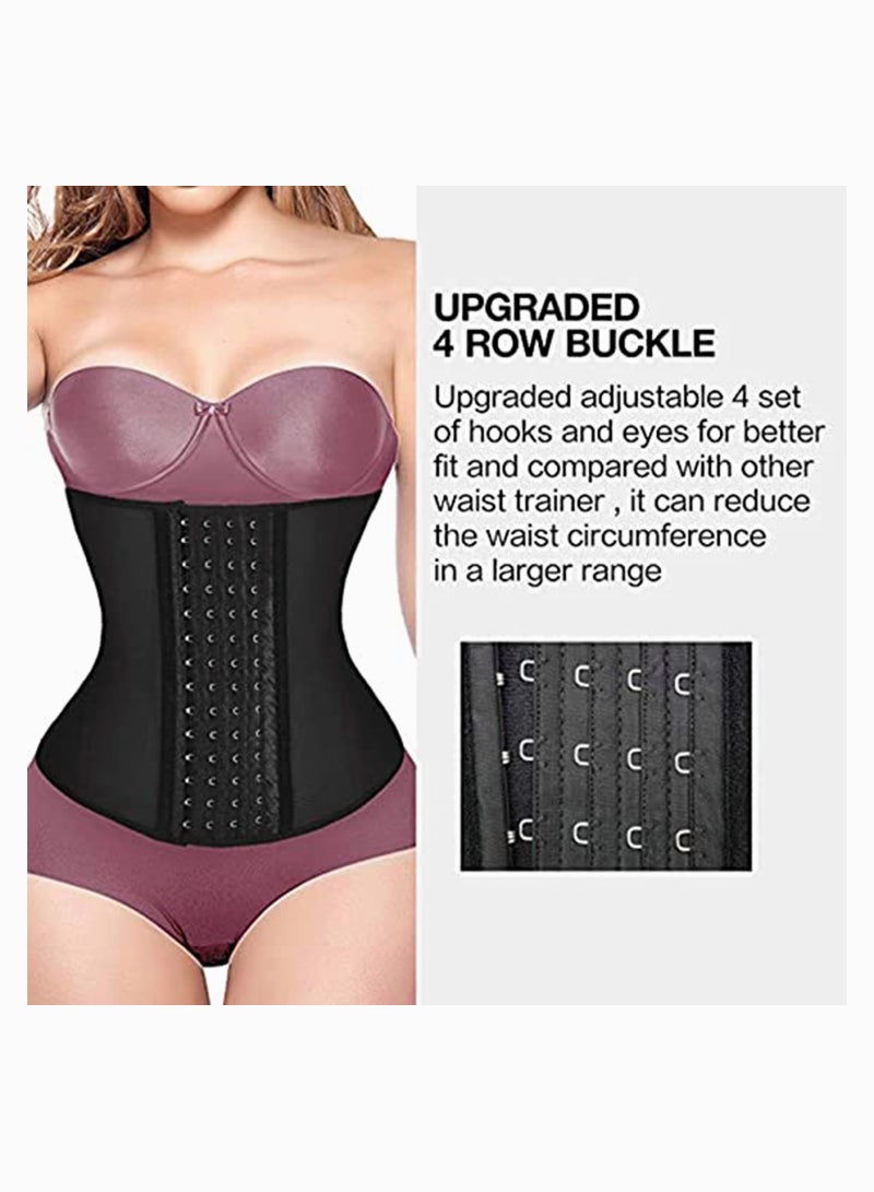 SYOSI Waist Trainer for Women Latex Underbust Corsets Cincher Hourglass Body Shaper 4 Hooks - Image 3