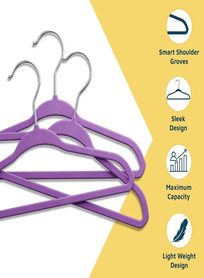 LifeMaster Pink Velvet Kids Hangers 30 Pack, 10.83" Non-Slip Baby & Toddler Hangers for Clothes, Space-Saving Slim ABS Plastic with 360° Swivel Hook & Notched Shoulders, Up to 10 lb Capacity - Image 3