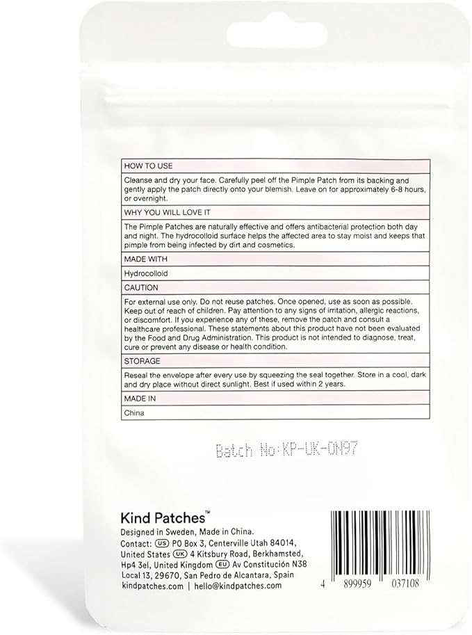 Kind Patches Pimple Patches Natural Hydrocolloid Spot Acne Stickers Treatment for Blemish Healing Waterproof Breathable Formula 36 Vegan Patches - Image 5