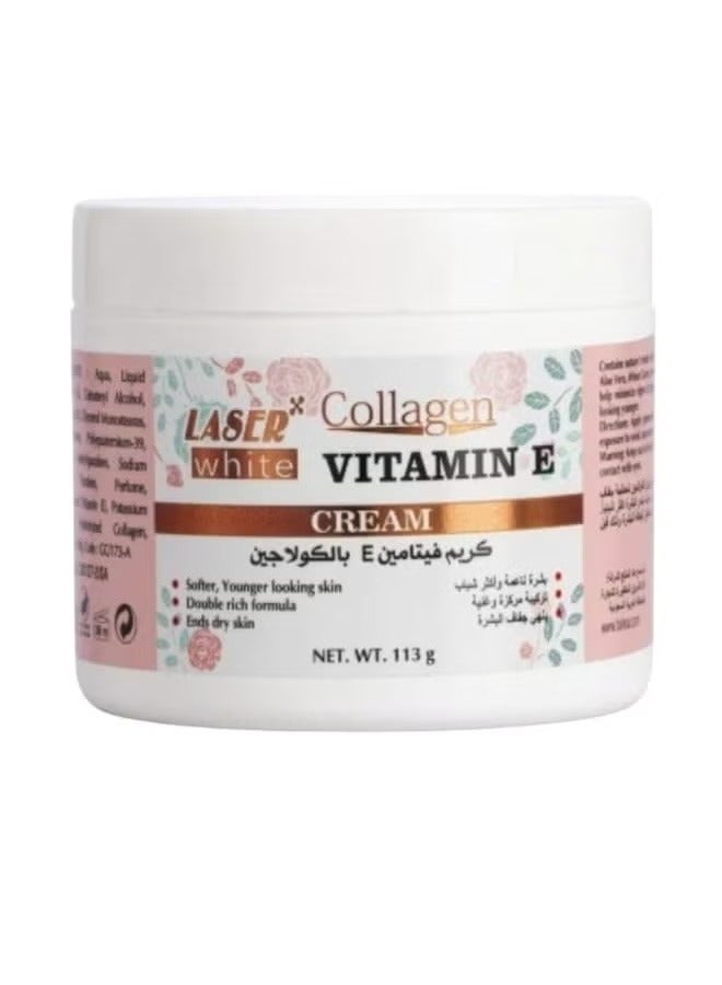 laser white Vitamin E Cream With Collagen Moisturizing And Softening Skin 113ml