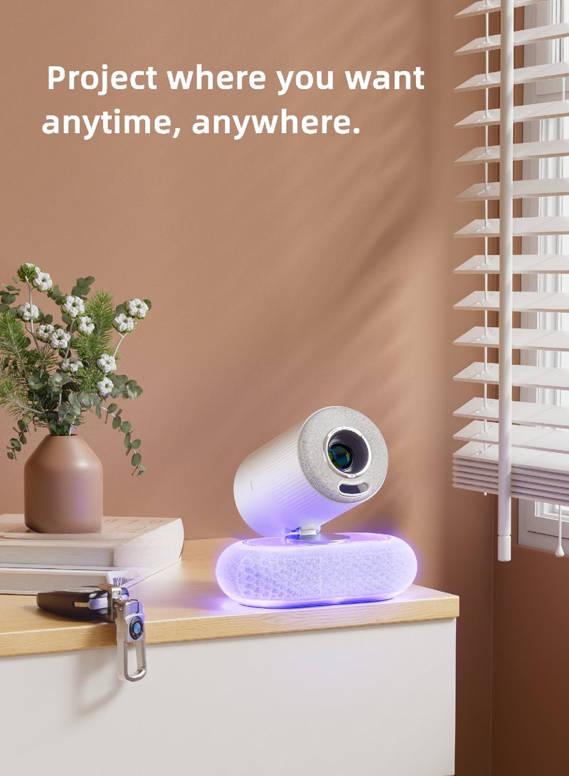 AROAQ Portable Projector, Android 13 Auto Focus Home Theater Projector, Lightweight Wireless Handheld Projector, Mini Cinema Projector For Home Office Outdoor, (1pc, Black) - Image 2