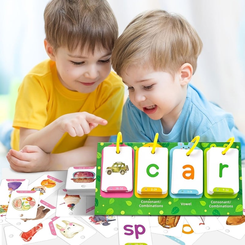 بطاقات لعبة تهجئة الكلمات الإنجليزية أدوات الصوتيات بطاقات تفاعلية للتعلم بين الوالدين والطفل 129 كلمة حائط تقويم محمول قابل للوقوف هدايا للأطفال الصغار تعليم القراءة لعبة لغوية لوازم مدرسية ألعاب العودة إلى المدرسة - Image 3
