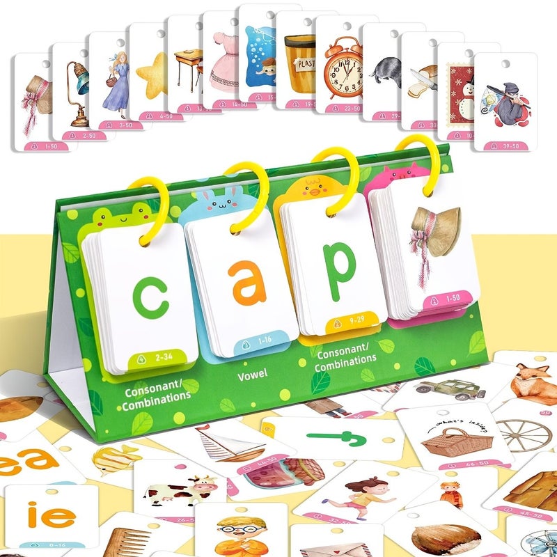 بطاقات لعبة تهجئة الكلمات الإنجليزية أدوات الصوتيات بطاقات تفاعلية للتعلم بين الوالدين والطفل 129 كلمة حائط تقويم محمول قابل للوقوف هدايا للأطفال الصغار تعليم القراءة لعبة لغوية لوازم مدرسية ألعاب العودة إلى المدرسة - Image 2