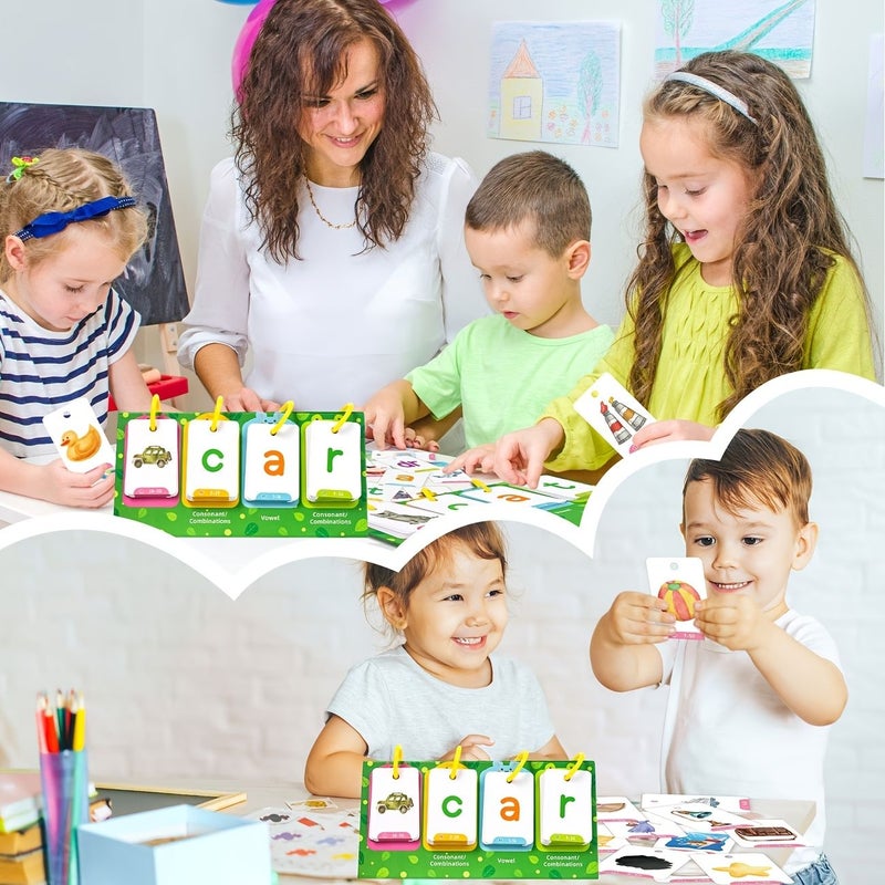 بطاقات لعبة تهجئة الكلمات الإنجليزية أدوات الصوتيات بطاقات تفاعلية للتعلم بين الوالدين والطفل 129 كلمة حائط تقويم محمول قابل للوقوف هدايا للأطفال الصغار تعليم القراءة لعبة لغوية لوازم مدرسية ألعاب العودة إلى المدرسة - Image 4