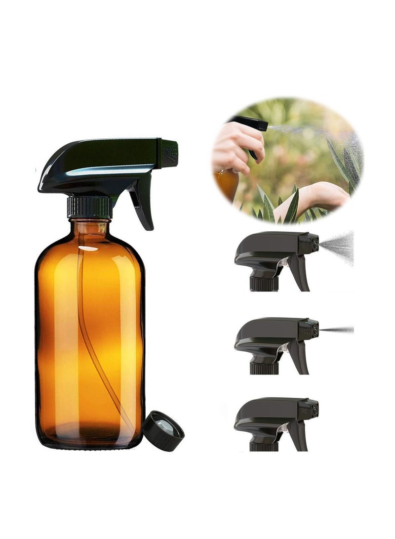 Y&D Amber Glass Spray, Bottle Durable Nozzle for Cleaning Solutions, Hair, Essential Oils, Cleaner, Aromatherapy Facial Hydration or Watering Flowers Trigger Spraying Plant  - Image 1