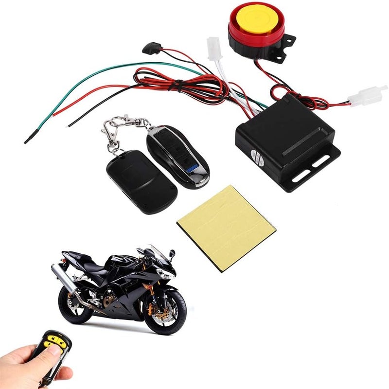 klarako Motorcycle Alarm System, 12V Universal Motorcycle Bike Vehicle Anti-Theft Security Alarm System Remote Control 125dB Super Sound Warning Engine Start - Image 2