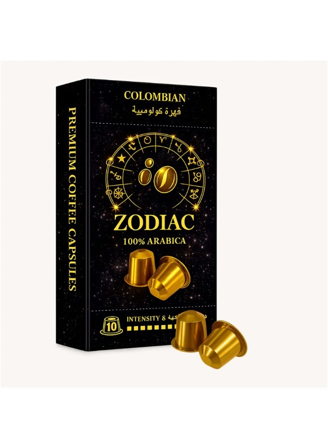 زودياك كبسولات قهوة زودياك كولومبيا أصل واحد، 100٪ أرابيكا، تحميص متوسط، كبسولات إسبريسو فاخرة، قهوة طازجة عالية الجودة - Image 2