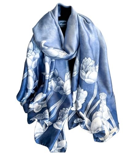 NUWEERIR Womens 100% Large Mulberry Silk Scarf Long Satin Scarf Fashion Lightweight Wraps - Image 4