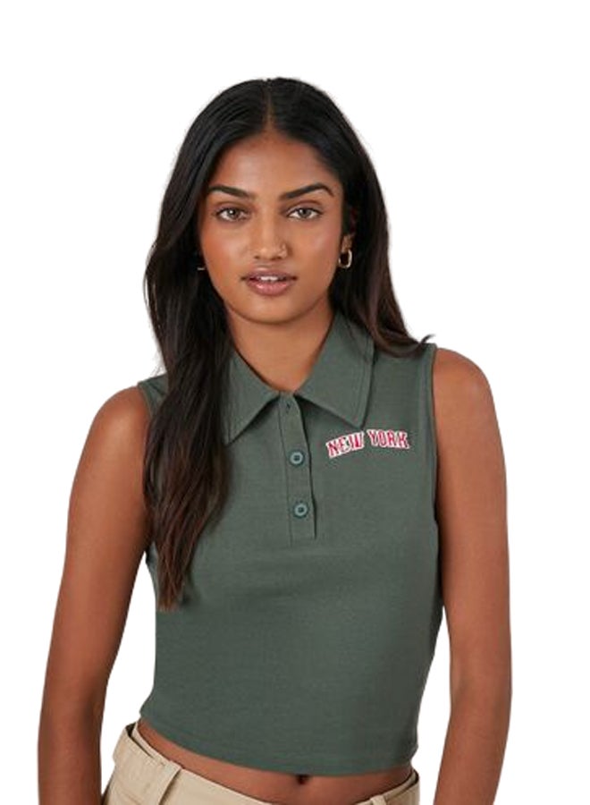 FOREVER 21 New York Sleeveless Polo Shirt - Image 1