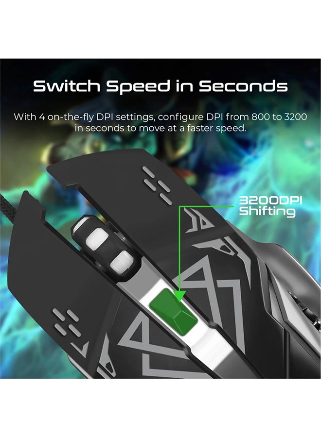 VERTUX Precision Tracking Ergonomic Gaming Mouse -wired - Image 4