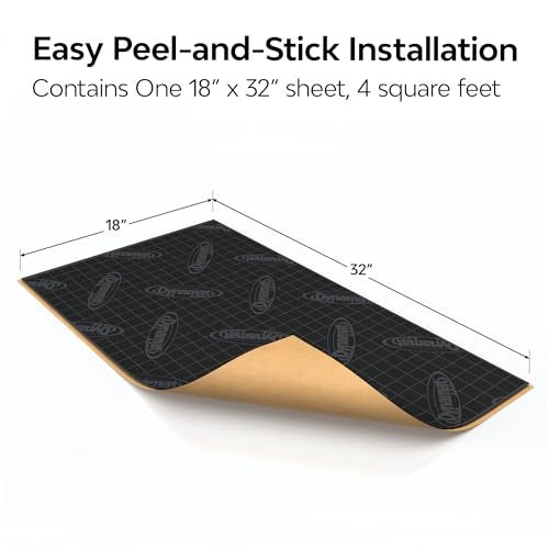 Dynamat Xtreme Sound Deadening Car Insulation Single Sheet Hex Pack 10425 – Noise Dampening for Floor, Doors, Hood or Trunk – Easy Self Adhesive Install – Made in USA – 1 Sheet 18”x32”, 4 sq ft - Image 4