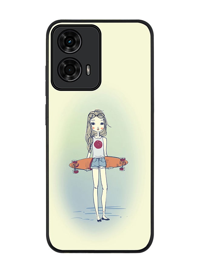 Stylizedd For Motorola Moto G04 / G04s Case,Slim fit Camera Protection, Shockproof Thin Phone cover - Skater Girl - Image 1