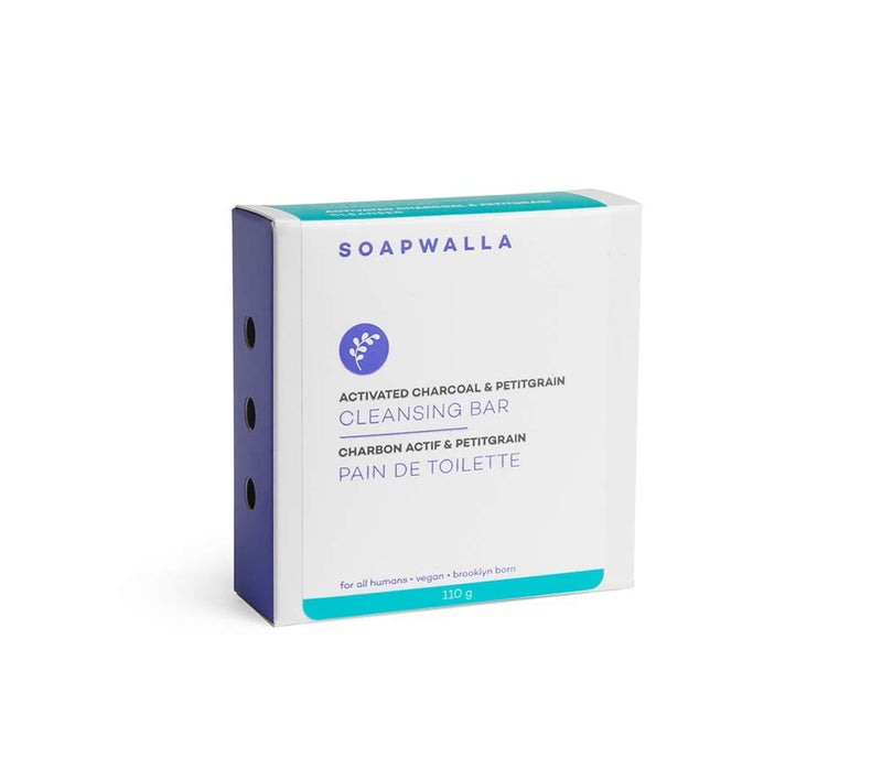 Soapwalla - Activated Charcoal & Petitgrain Soap Bar | Vegan, Cruelty-Free, Clean Skincare (4 oz | 110 ml) - Image 2