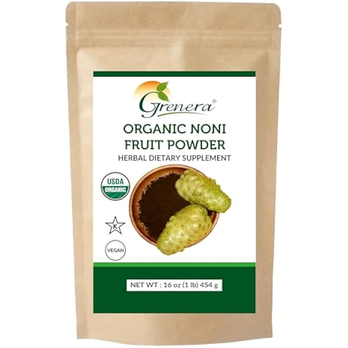 Grenera Organic Noni Fruit Powder, 1 lb (454 g) – Organic, Non – GMO, Gluten Free - Image 1