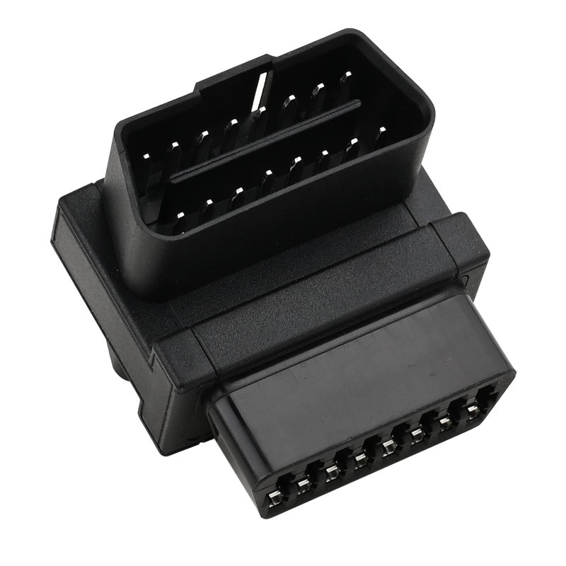 OLLGEN Mini Size OBD2 OBDII Full 16 Pin Male to Dual Female Adapter for Diagnostic Extender 1 to 2 OBD Port Extension Converter Connector
