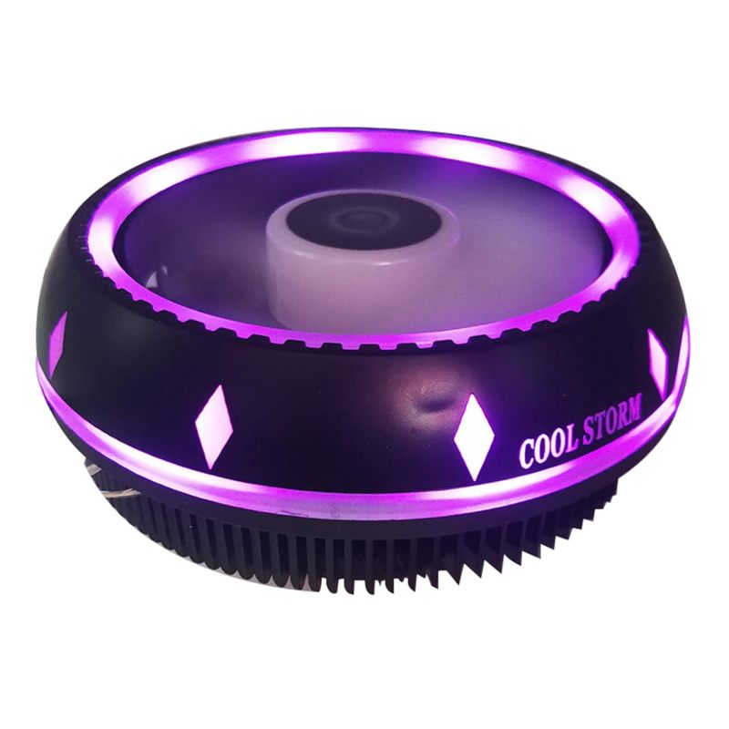 Cpu Cooler: 3-Socket Compatible Ultra-Quiet Black Anodized Aluminum Heatsink With Customizable Rgb Lighting - Cpu Fan For Gaming Pc Builders Desktop Setups - Image 1