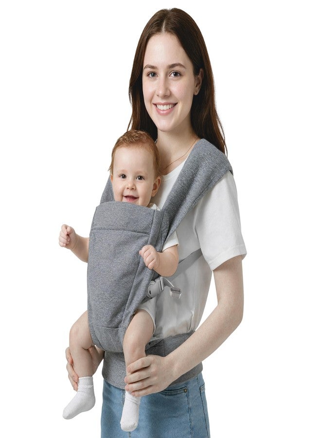 MISSWISDOM Baby Carrier Newborn to Toddler Baby Wraps Carriers(7-30lbs), Newborn Carrier with Head Support, Infant Holder Carrier with Enhanced Lumbar Support, Light Grey - Image 1