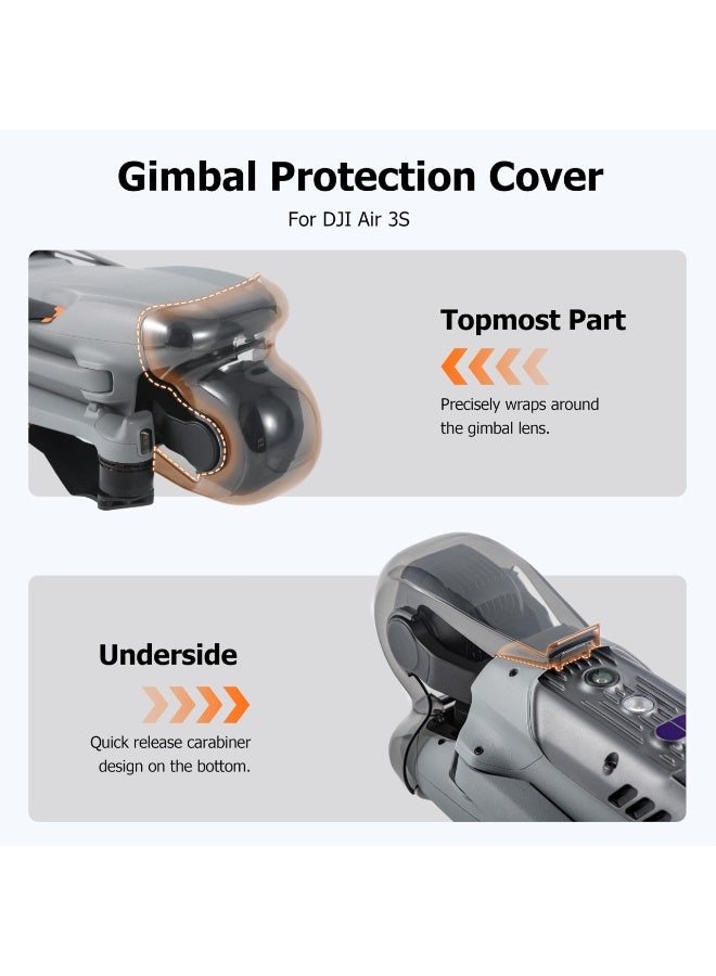 SYOSI Air 3s Gimbal Protector, Lens Cover Obstacle Sensor Avoidance Cap for DJI Air 3s Drone Accessories, Durable and Lightweight Protection for Camera and Sensors - Image 2