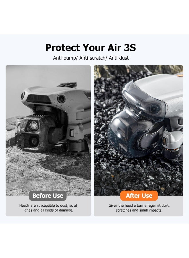 SYOSI Air 3s Gimbal Protector, Lens Cover Obstacle Sensor Avoidance Cap for DJI Air 3s Drone Accessories, Durable and Lightweight Protection for Camera and Sensors - Image 3