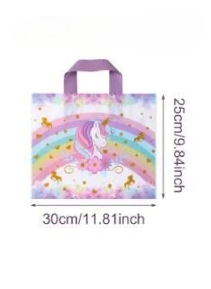 اكياس توزيعات هدايا بلاستيك بتصميم وحيد القرن 10  اكياس لحفلات اعياد  الميلاد و جميع المناسبات - Image 4