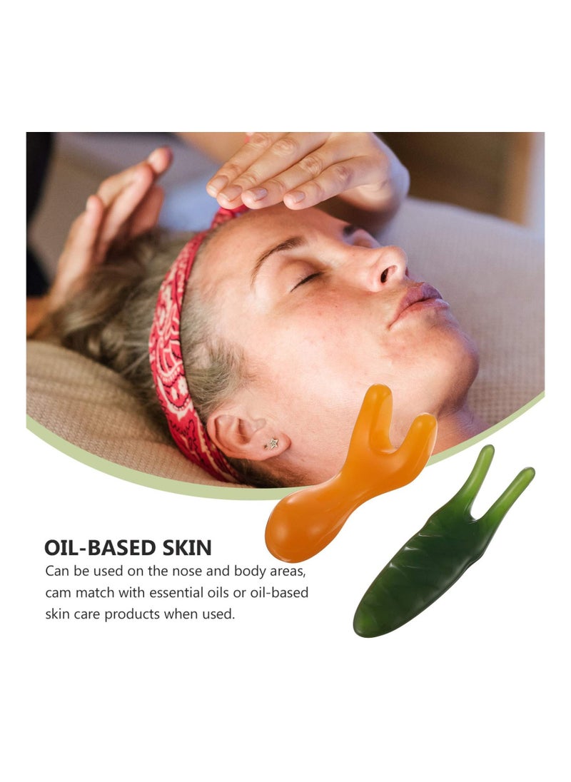 SYOSI - Natural Jade Facial Massage Roller With Gua Sha Scraping Tool Set - Image 1