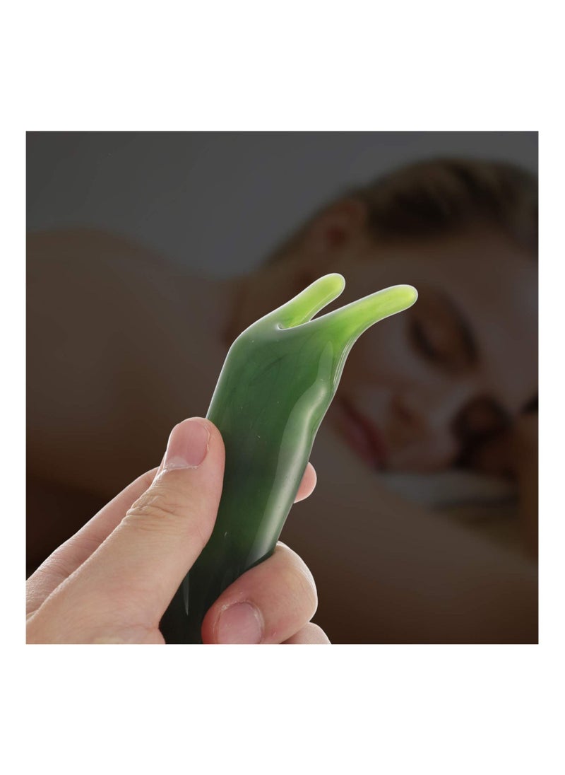 SYOSI - Natural Jade Facial Massage Roller With Gua Sha Scraping Tool Set - Image 1