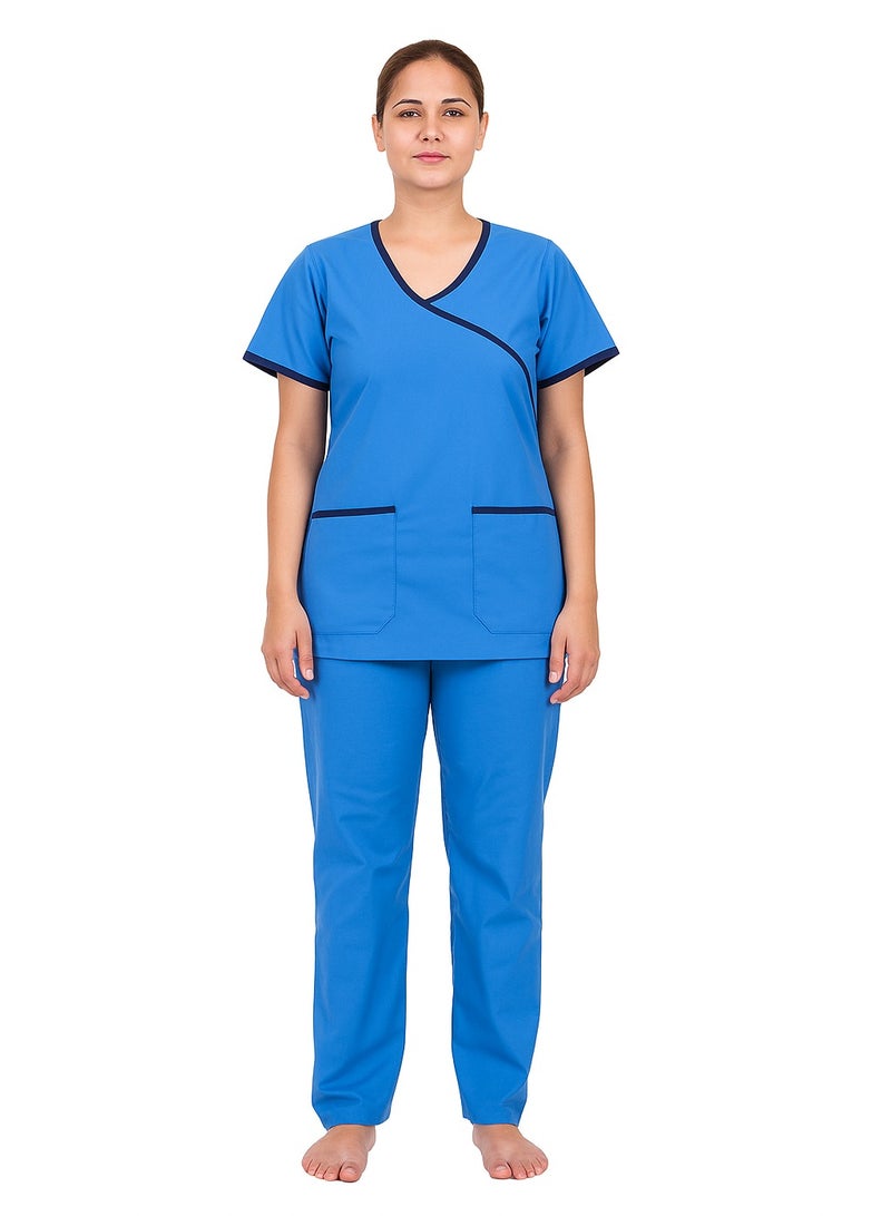 Rannah's Uniform Exquisite Scrub Set Uniform for Women, Beautician, Housemaid, Nurse with Piping - Image 5