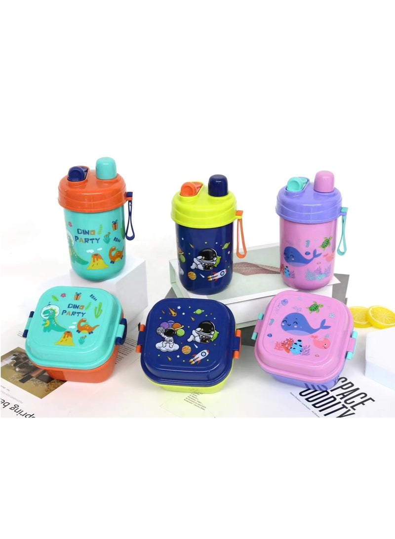 Lunch Box and Water Bottle for kids - Multicolor - Image 1