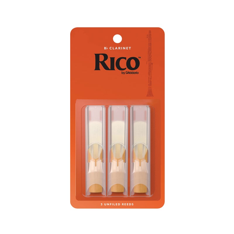 D'Addario Dâ€™Addario Woodwinds, Rico Bb Clarinet Reeds, RCA0320, Strength 2.0, 3-pack - Image 1