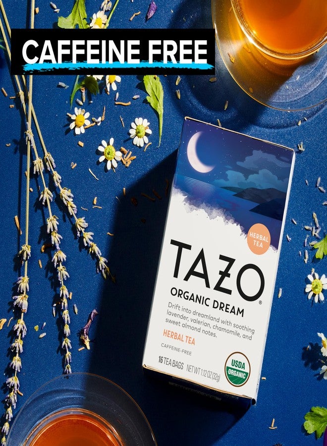 TAZO Organic DREAM Herbal Tea Bags, Caffeine-Free Bedtime Tea, Relaxing Chamomile and Lavender Blend, 16 Total Tea Bags - Image 5