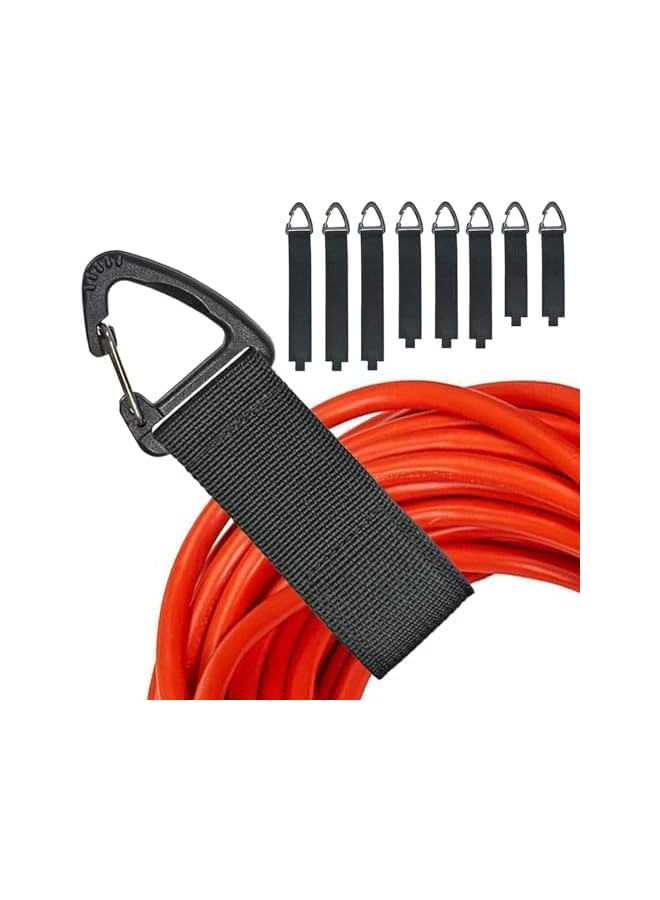 PROMASS promass Extension Cord Organizer,Garage Storage,Extension Cord Holder Organizer for Garage Organization and Storage,Heavy Duty Storage Straps for Cables,Hoses,With Triangle Buckle,8PCS  - Image 1