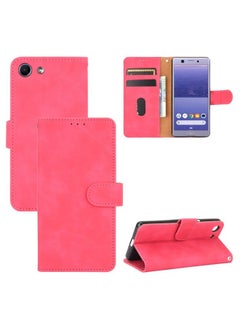 Case Cover For For Sony Xperia Ace Solid Color Skin Feel Magnetic Buckle Horizontal Flip Calf Texture PU Leather Case with Holder & Card Slots & Wallet(Rose Red)