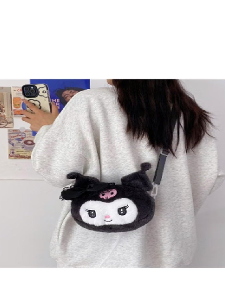 Sanrio - Sanrio Cute Cartoon Plush Toy Shoulder Crossbody Bag Rectangular Hand Bag Girls Children Backpack Claw Machine - Image 1