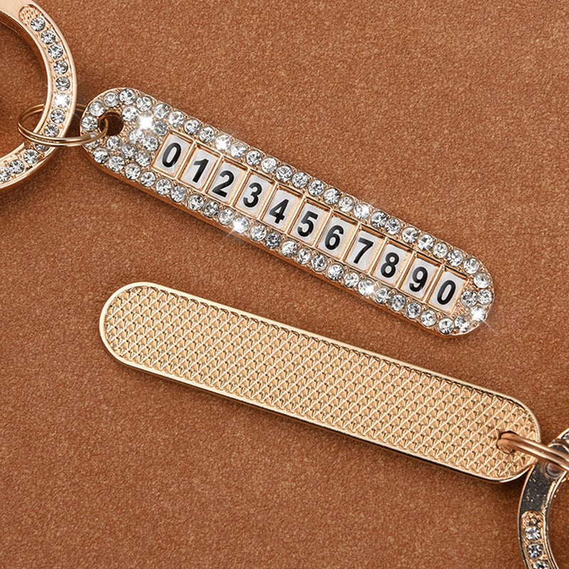 2 Pcs Car Key Chains Key Pendants Rhinestone Key Keychains - Image 4