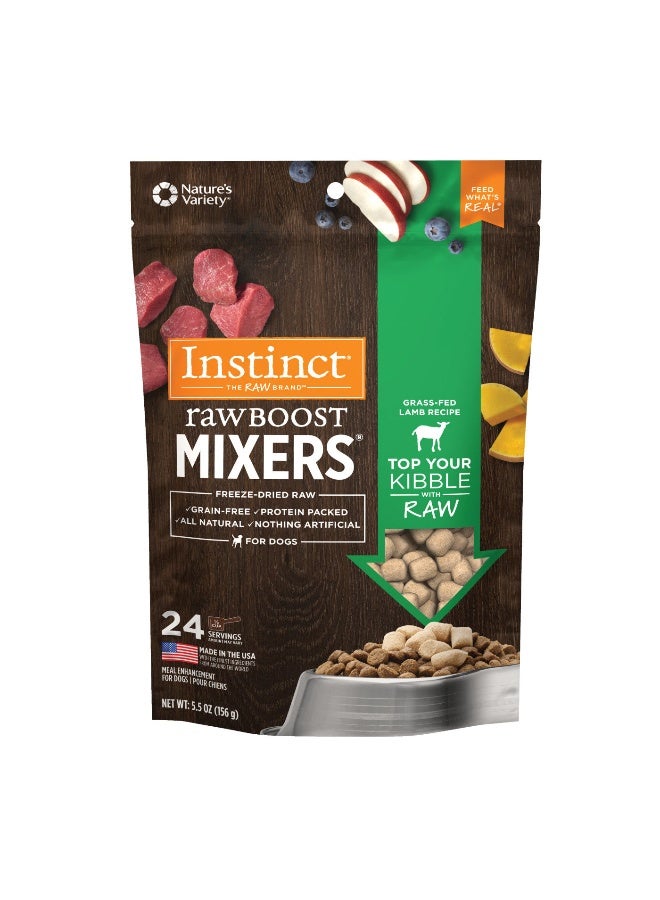 Instinct Raw Boost Mixers Grass Fed Lamb Recipe Dog Food Topper - 5.5OZ - Image 1