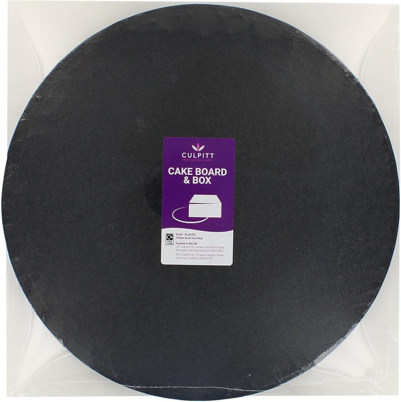 Culpitt Black Board & Box Set | 8" | White Cake Box & Drum, Box And Cake Board, Storage & Transport Combo - Image 5