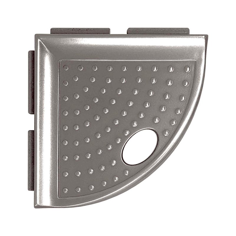 حامل قدم زاوية للاستحمام من كويستك 5 مزود بتصميم مخصص للبناء الجديد رف حلاقة للتخزين داخل الحمام زاوية كادي ميترو بتشطيب نيكل مصقول