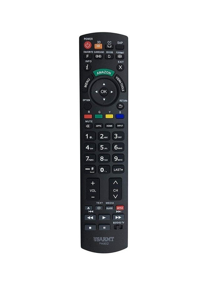 Zaboon - Remote Control For Panasonic Plasma Lcd Led 3D Tv Black - Image 1