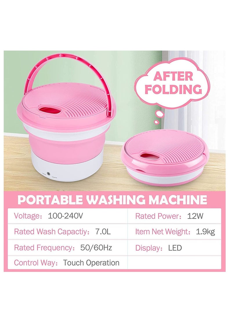 Toshionics - 7L large Capacity Portable Foldable Mini Washing Machine Small Bucket Laundry Washer - Image 1