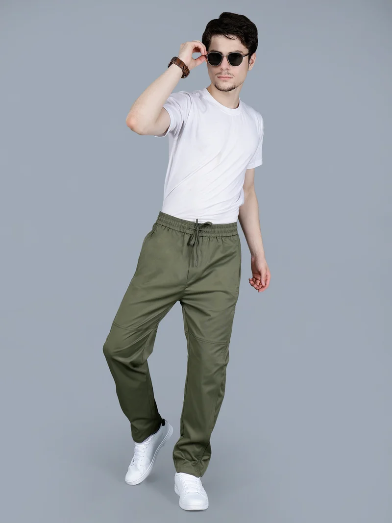 Fort Collins Fort Collins Men Solid Pants with Zip Pocket